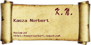 Kasza Norbert névjegykártya