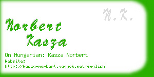 norbert kasza business card